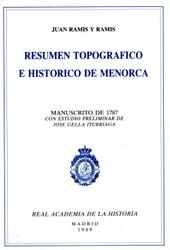 Resumen topográfico e histórico de Menorca.